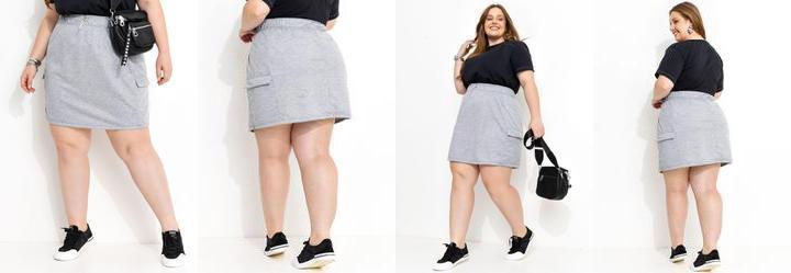 Saia Mescla Claro em Moletinho