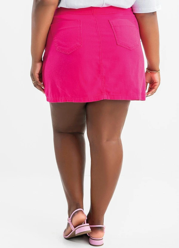 Marguerite - Saia Pink em Sarja 11