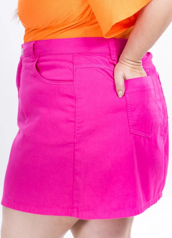 Marguerite - Saia Pink em Sarja 2