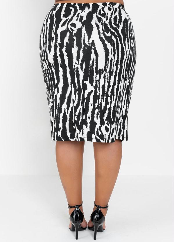 Outlet - Saia Plus Size Zebra com Cordel para Franzir 2