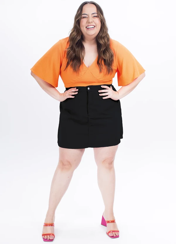 Marguerite - Saia Preta em Sarja 3