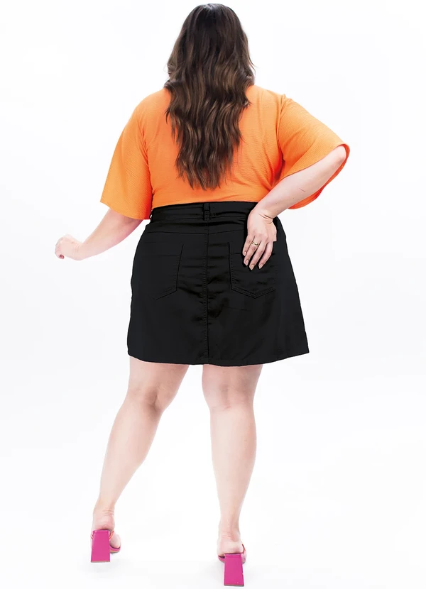 Marguerite - Saia Preta em Sarja 4