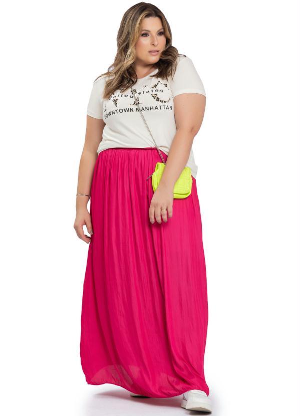 Miss Masy Plus - Saia Feminina Plus Size Melissa Pink 1