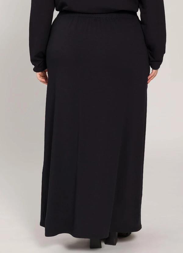 Lisamour - Saia Longa com Fenda Frontal Preta 2