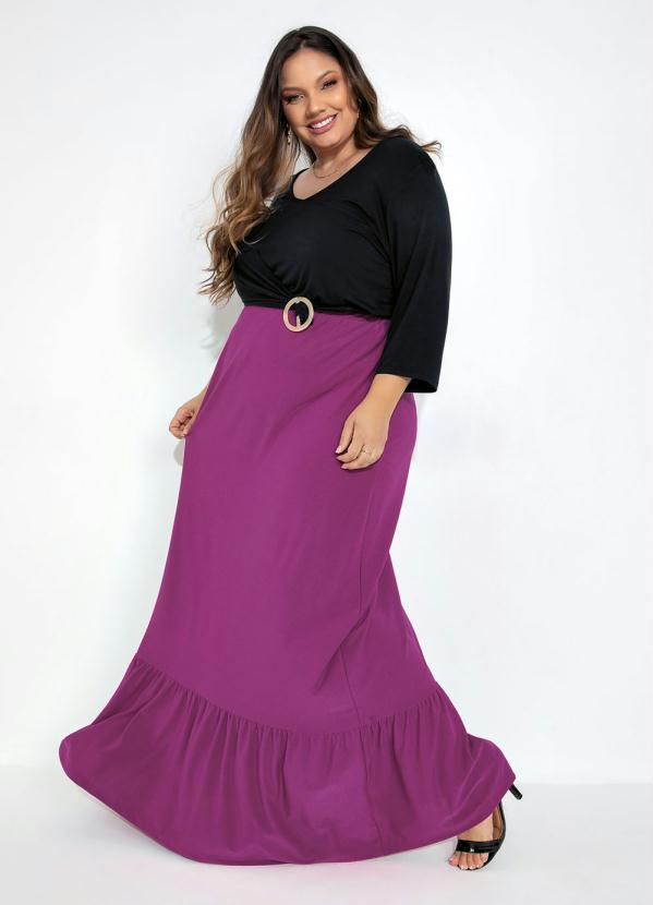 Mink - Saia Plus Size Pink com Babado 3
