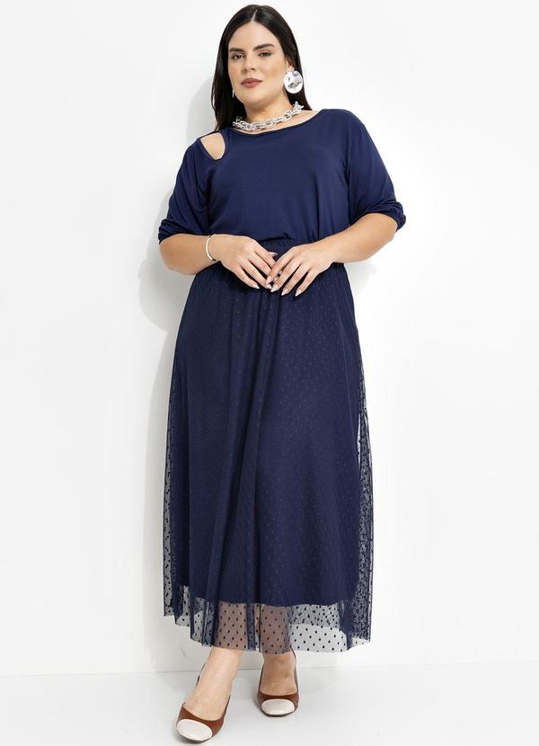 Marguerite - Saia Azul Marinho em Tule 3