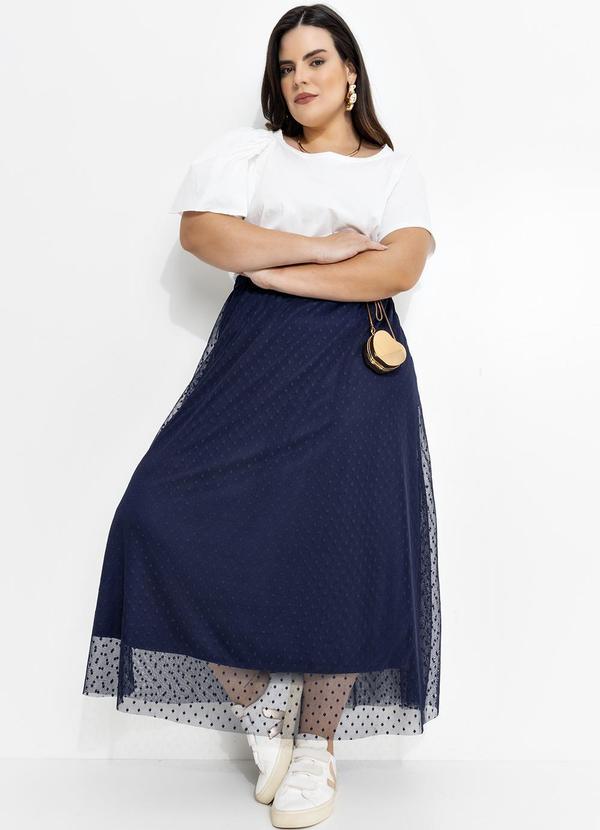 Marguerite - Saia Azul Marinho em Tule 5