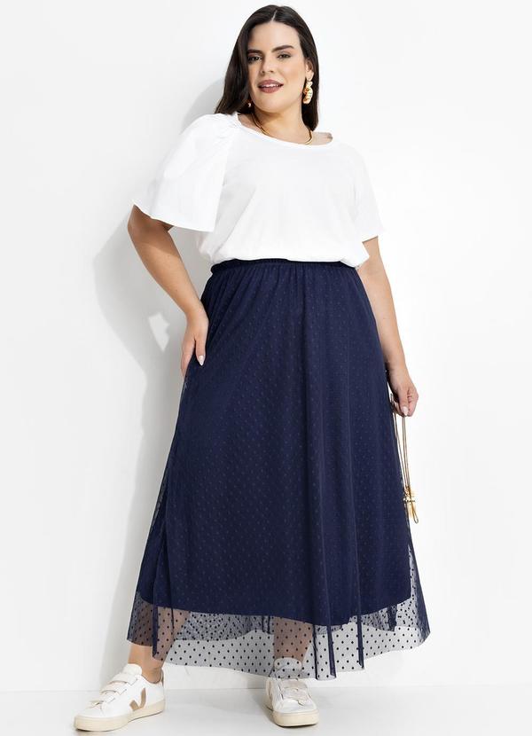 Marguerite - Saia Azul Marinho em Tule 6