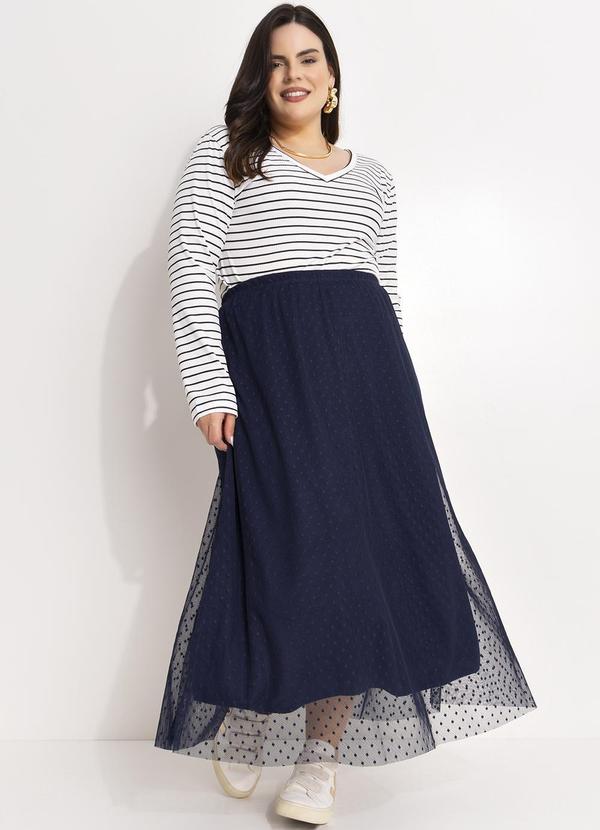 Marguerite - Saia Azul Marinho em Tule 7