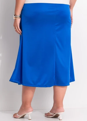 Marguerite - Saia Azul Royal em Malha com Elastano - MARGUERITE