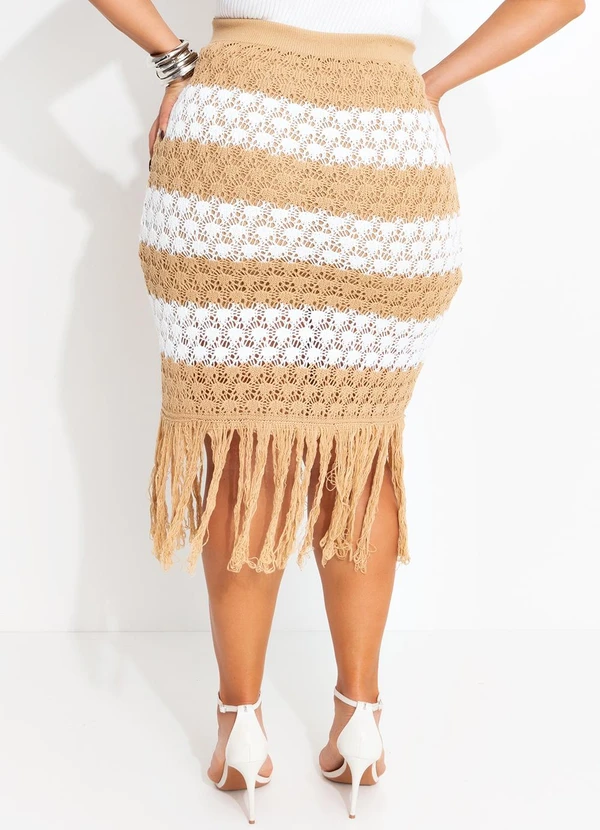 Marguerite - Saia Bege em Tricô 7