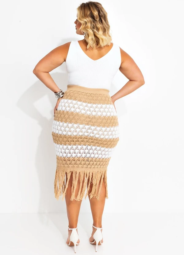 Marguerite - Saia Bege em Tricô 5