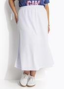 Saia Branca em Malha Texturizada