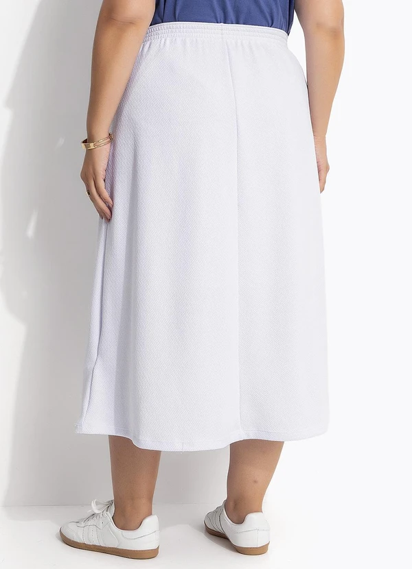 Marguerite - Saia Branca em Malha Texturizada 2