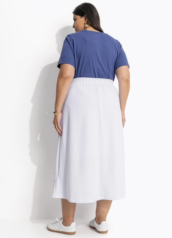 Marguerite - Saia Branca em Malha Texturizada 7