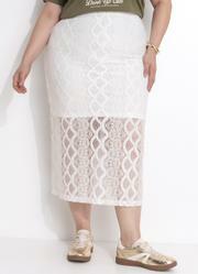 Saia Branco em Renda