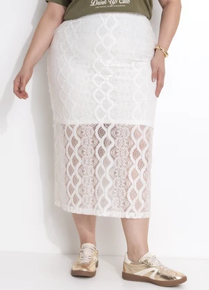 Marguerite - Saia Branco em Renda - MARGUERITE