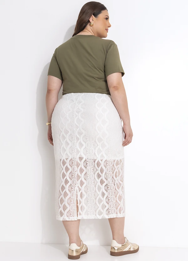 Marguerite - Saia Branco em Renda 4