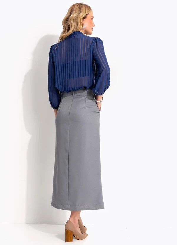 Quintess - Saia Cinza em Alfaiataria 2