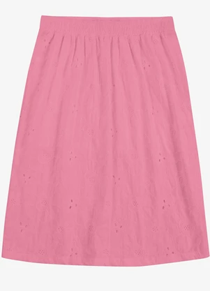 Secret Glam - Saia Feminina Plus Midi Rosa - SECRET GLAM