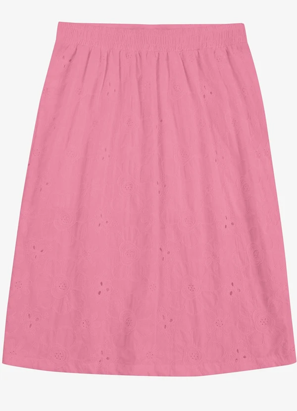 Secret Glam - Saia Feminina Plus Midi Rosa