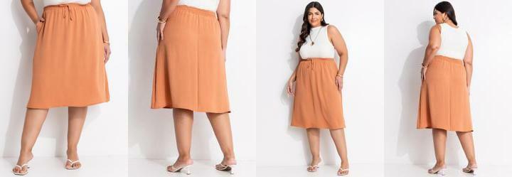 Saia Ferrugem em Crepe Plano