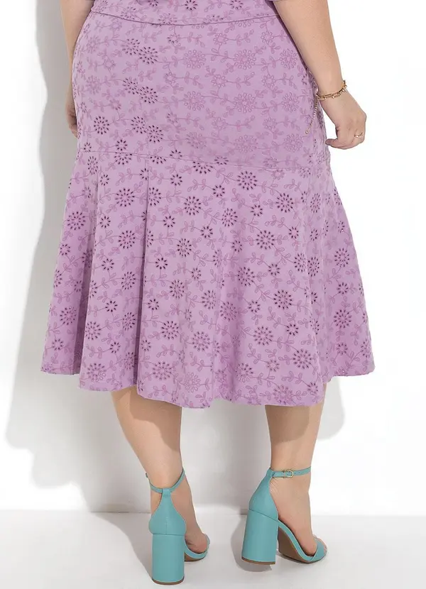 Marguerite - Saia Lilás em Malha Laise 2