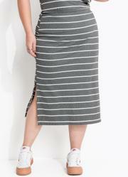 Saia Listrada em Canelado Macio