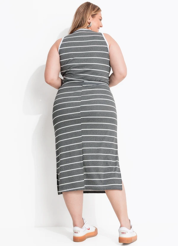 Marguerite - Saia Listrada em Canelado Macio 5