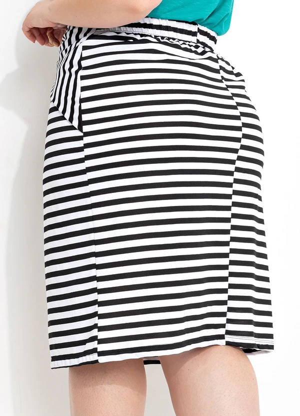 Marguerite - Saia Listrada Midi com Amarração 2