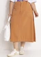 Marguerite - Saia Marrom Amendoado em Sarja - variação: Marrom Amendoado