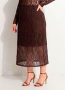 Saia Marrom em Renda