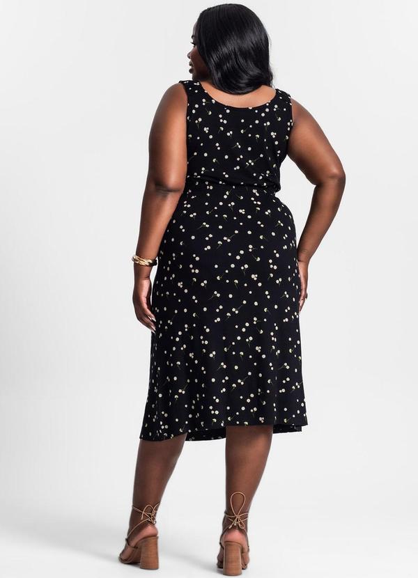 Secret Glam - Saia Mdi Estampada Feminina Preto 3