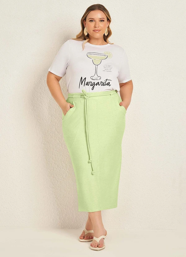Lisamour - Saia Midi Canelada Verde 2
