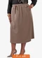 Secret Glam - Saia Midi com Bolso Plus Size Bege - variação: Marrom