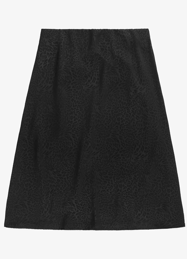 Secret Glam - Saia Midi Evasê Plus Size Preto 3