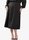 Secret Glam - Saia Midi Evasê Plus Size Preto - variação: Preto