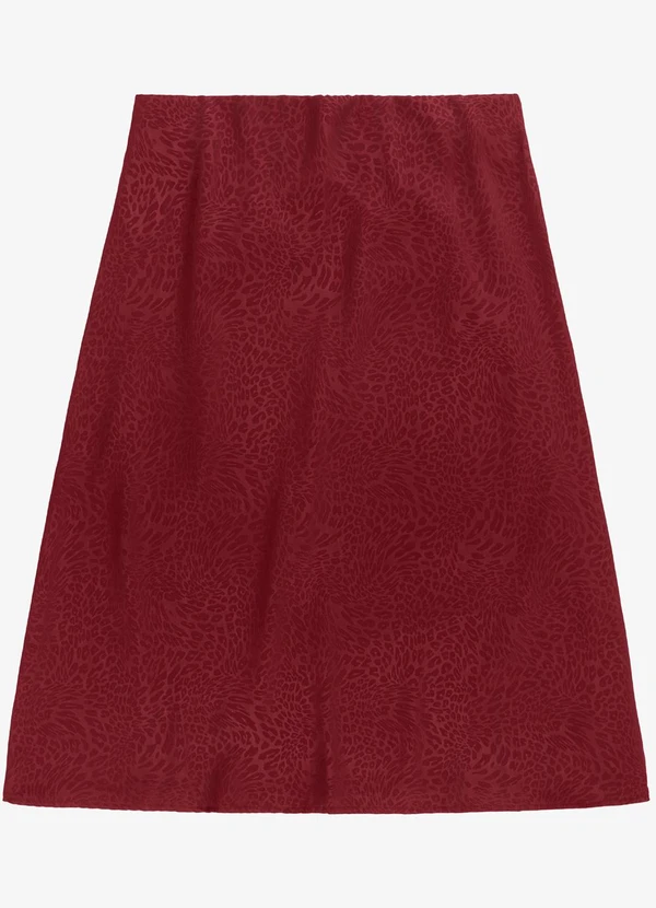Secret Glam - Saia Midi Evasê Plus Size Vermelho 5