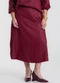 Secret Glam - Saia Midi Evasê Plus Size Preto - variação: Vermelho
