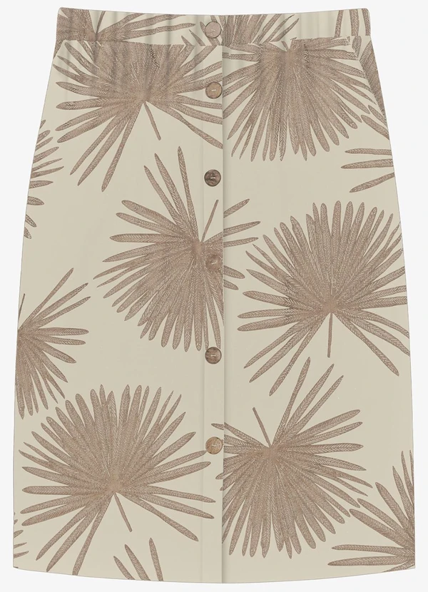 Secret Glam - Saia Midi Feminina Plus Size Bege 6