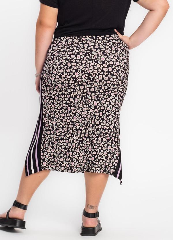 Secret Glam - Saia Midi Feminina Plus Size Preto 2