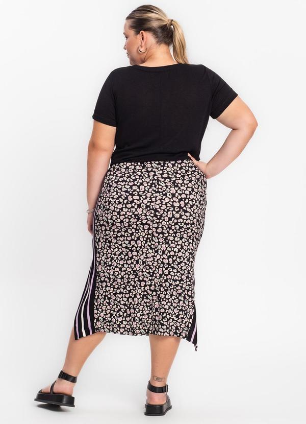 Secret Glam - Saia Midi Feminina Plus Size Preto 4