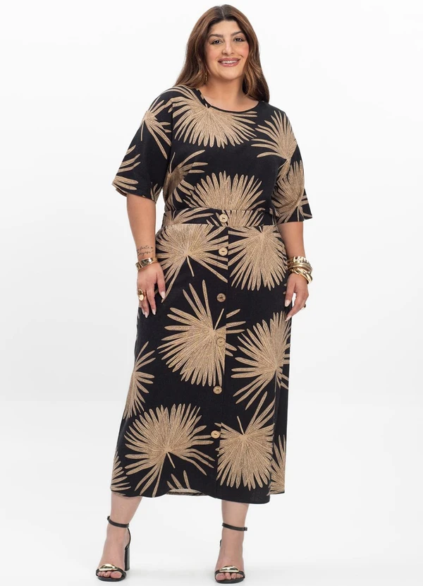 Secret Glam - Saia Midi Feminina Plus Size Preto 3