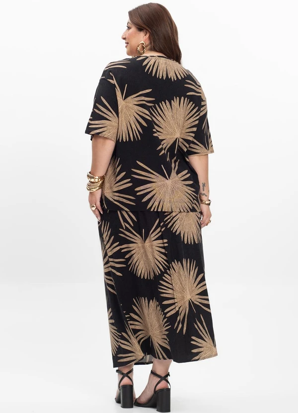 Secret Glam - Saia Midi Feminina Plus Size Preto 4