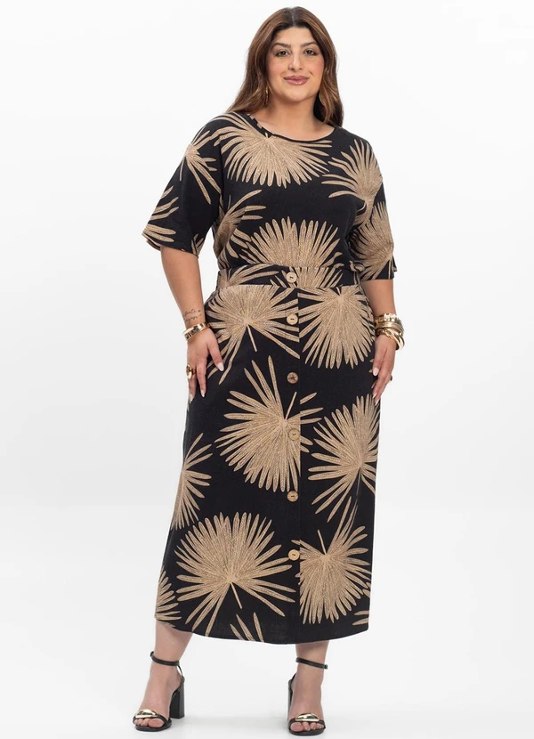 Secret Glam - Saia Midi Feminina Plus Size Preto 5