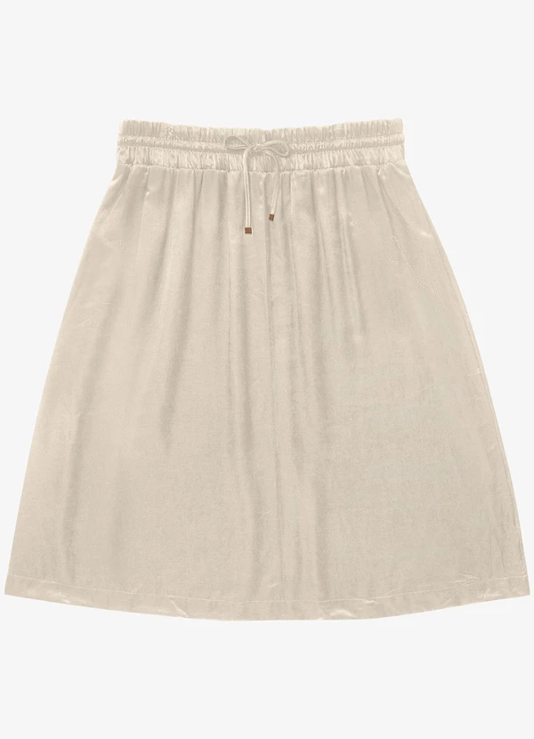 Secret Glam - Saia Midi Plus Size Bege 5