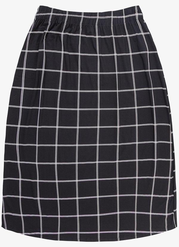 Infinita Cor - Saia Midi Plus Size Preto 2