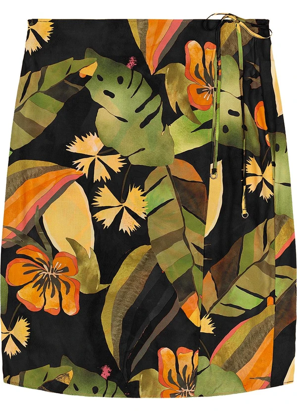 Secret Glam - Saia Midi Plus Size Preto