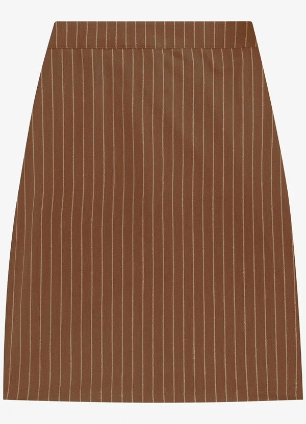 Secret Glam - Saia Midi Twill Plus Size Marrom 6