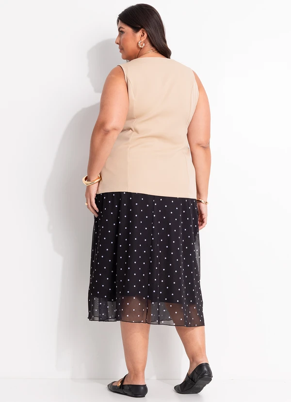 Marguerite - Saia Poá Preto e Branco em Tule 8